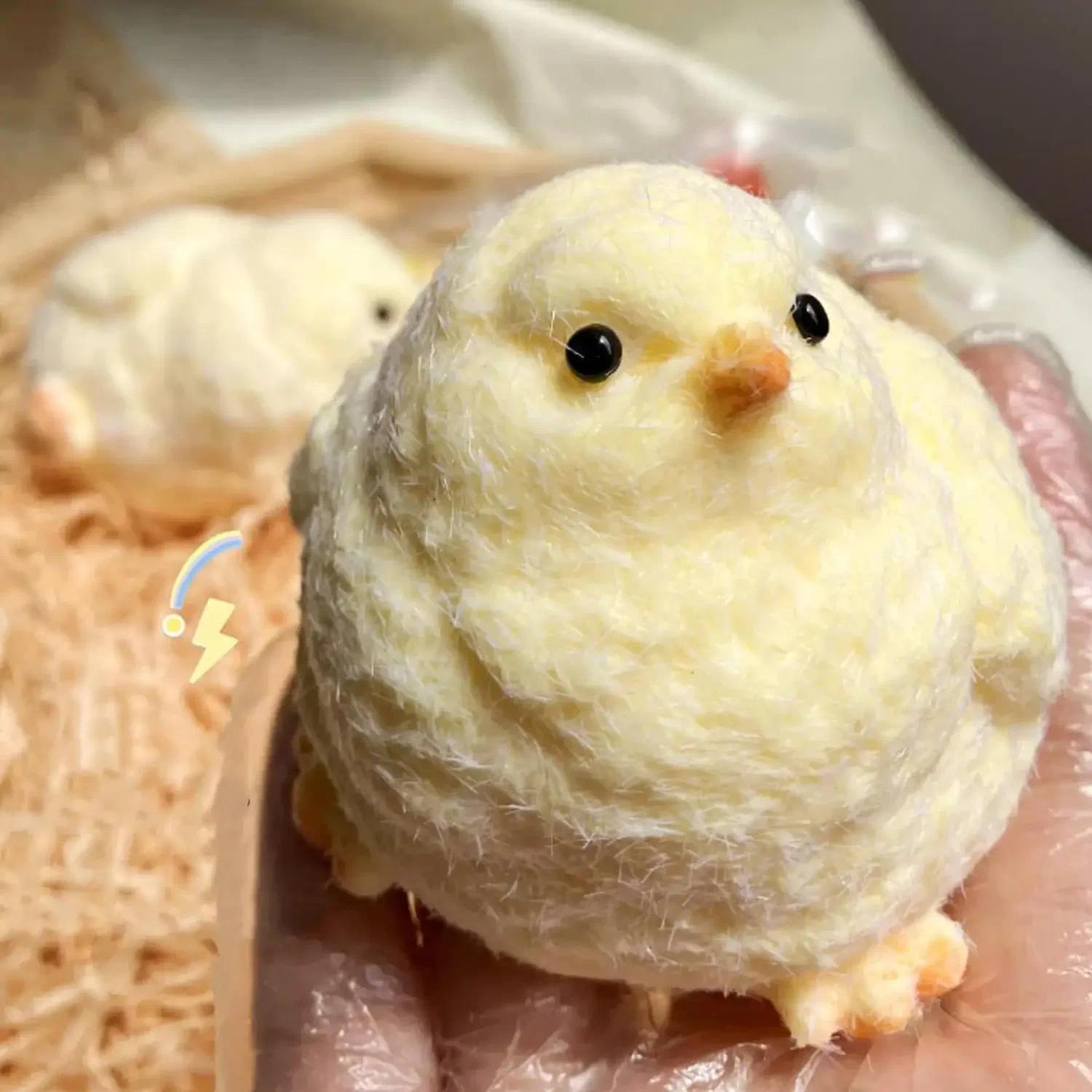Cute Handmade Chick Squishy Toys Ultra Soft Squishy Fidget Toys Silicone Pinch Entertainment Games for Children Christmas Gifts
