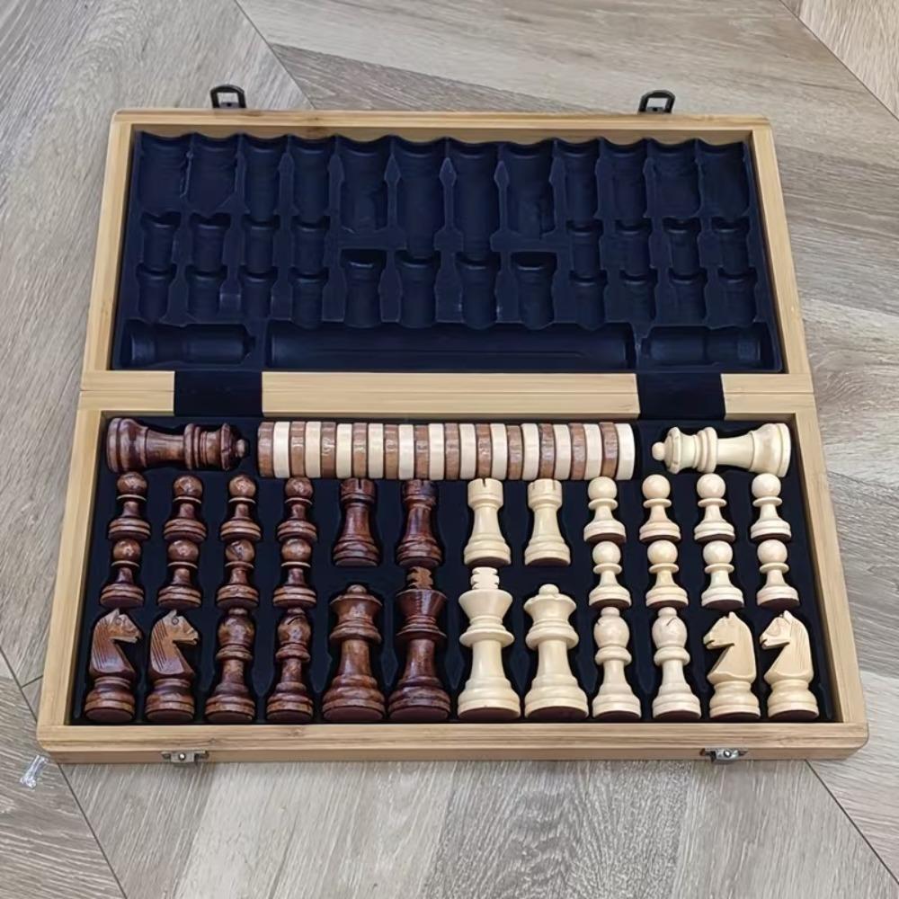 Professional Folding Chess Set - Premium Gift Box, Travel-Friendly Portable Tabletop Game, A Must-Have Set for Chess Enthusiasts