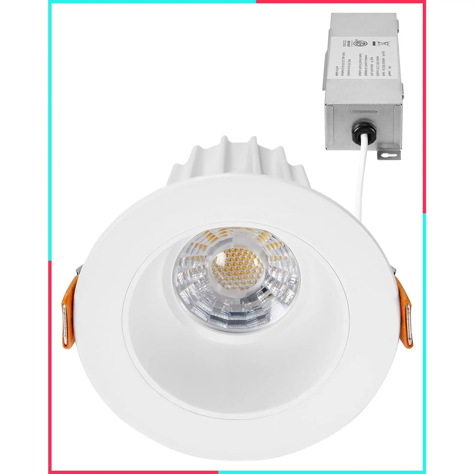 2" Recessed Anti-Glare LED Downlight, White, 600 Lumens, 5 CCT