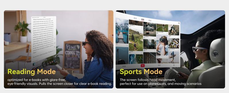 Rokid AR Max 2 Glasses, AI & AR Glasses, 300" 120Hz Ultra-HD Home Theater Screen, 50° FOV, 600 Nits Brightness, Adjustable up to -6.00D, Hi-Fi Sound & Private speakers,  Immersive Display for iPhone 16/15, Steam Deck, ROG, Mac, PC, Android & iOS