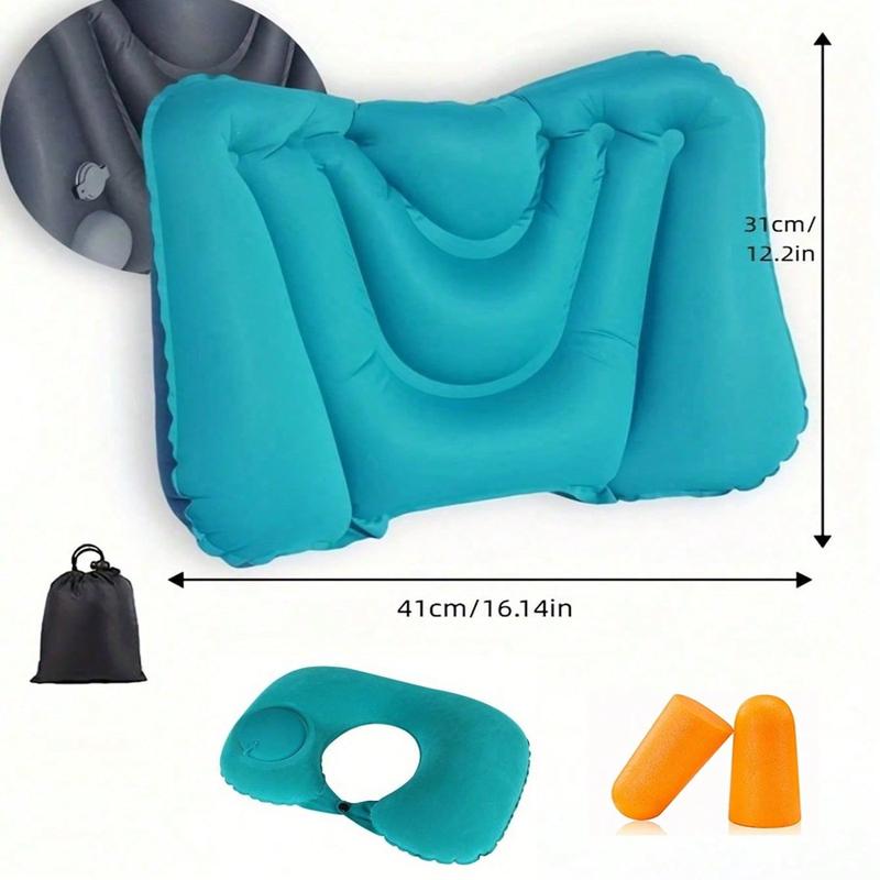 Airplane Travel Inflatable Lumbar Pillow, Car Waist Support Cushion, Portable Back Support Pillow for Train Plane Office Chair