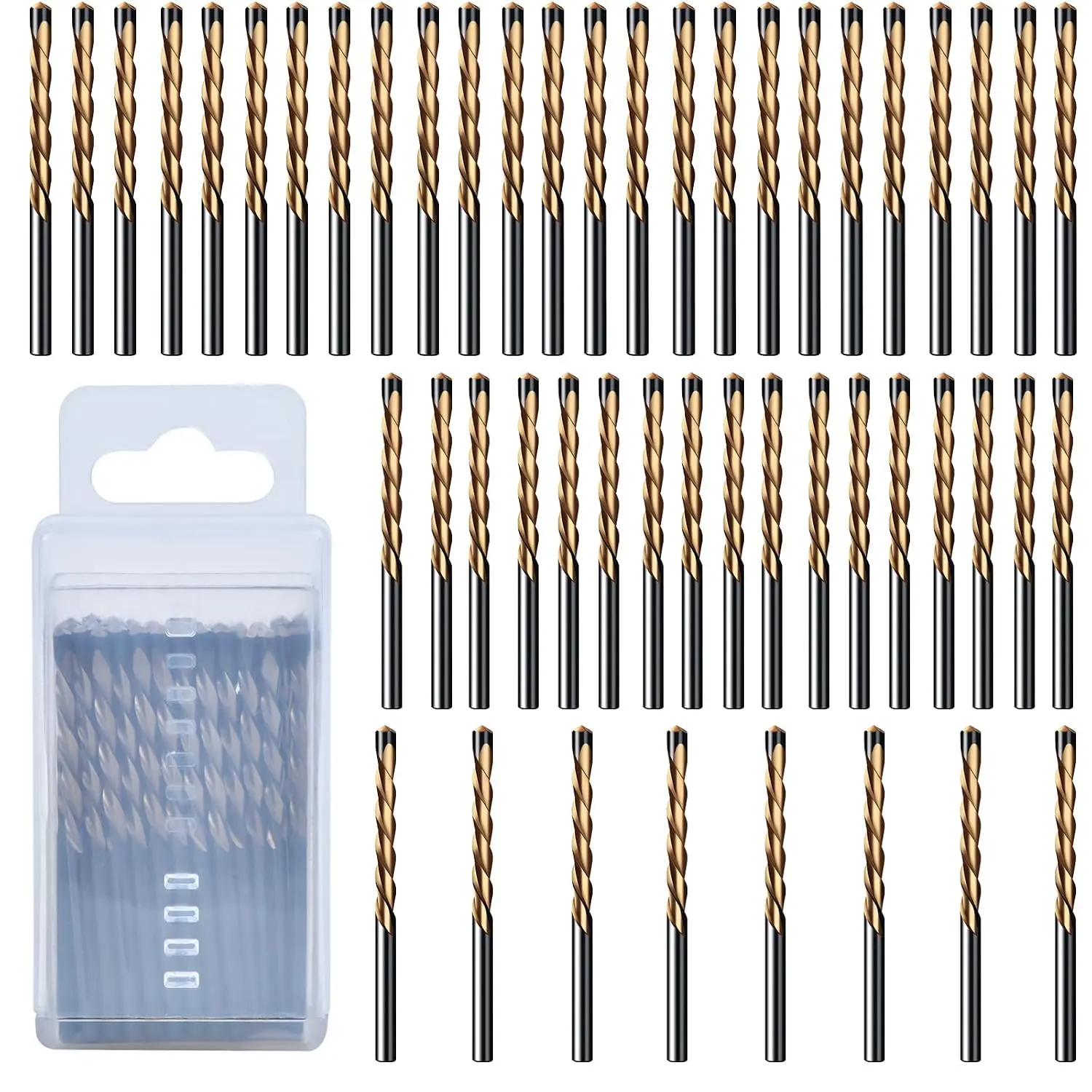 50Pcs Heat Resistant M2 HSS Steel Drywall Cutting Bits, 1/8" Guide Point Rotary Tools Accessories for Spiral Saw & Power Tools (Car Interior Moldings Application)