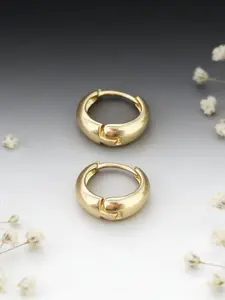 Vintage Fashionable Hoop Earrings, Elegant Mini Geometric Design, Stainless Steel Material, Perfect for Daily Commute Wear