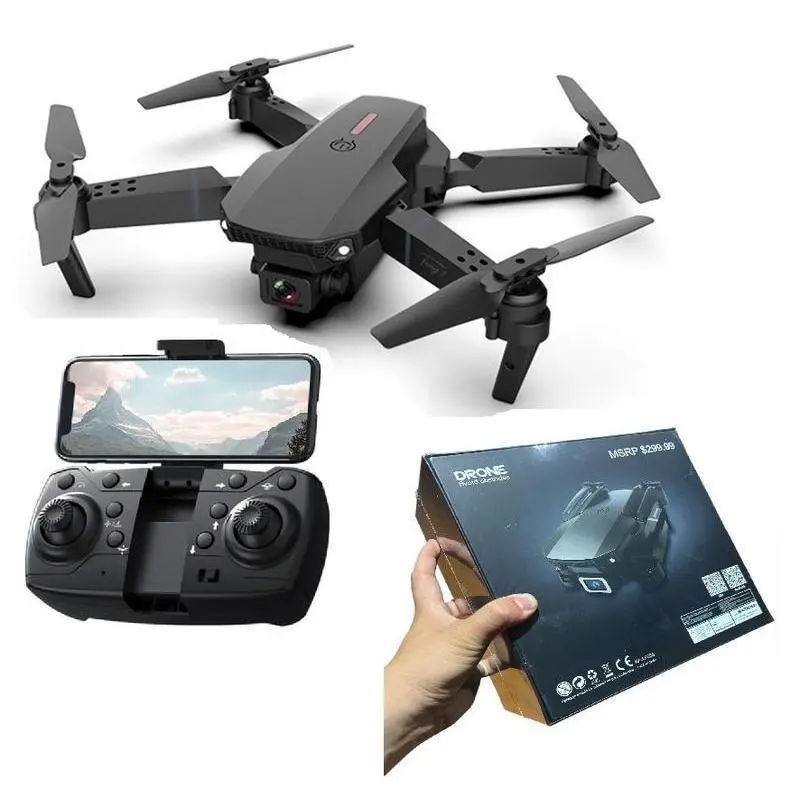 E88 Foldable Drone with HD Camera, RC Quadcopter for Beginners, Indoor & Outdoor Flying Toy