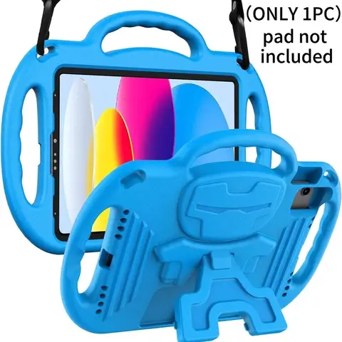Shockproof Reinforced Case for iPad 5th/6th/air/air2, 7/8/9th, 10/11th, with Shoulder Strap, Handle, Stand, Protective Cover, iPad Covers, Tablet Protective Cover, Tablet Casing, iPad Accessories (Case Only)