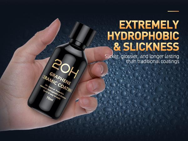Dronar 20H Advanced Graphene Ceramic Coating for Cars - 10+ Years Long Lasting Protection, Ultra High Gloss, Scratch Repair, Waterless Spray Wax, Car Detailing Kit, 70ml