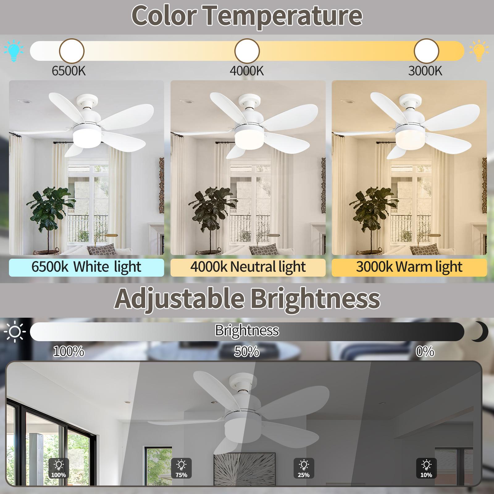 1pc Socket Fan Light, Screw Ceiling Fans with Lights and Remote, E26/E27 Easy Install Ceiling Fan, Base Small Ceiling Fan Replacement for Light Bulb, Dimmable Socket Fan Ceiling, Fan with Light for Bathroom, Bedroom, Kitchen, Living Room