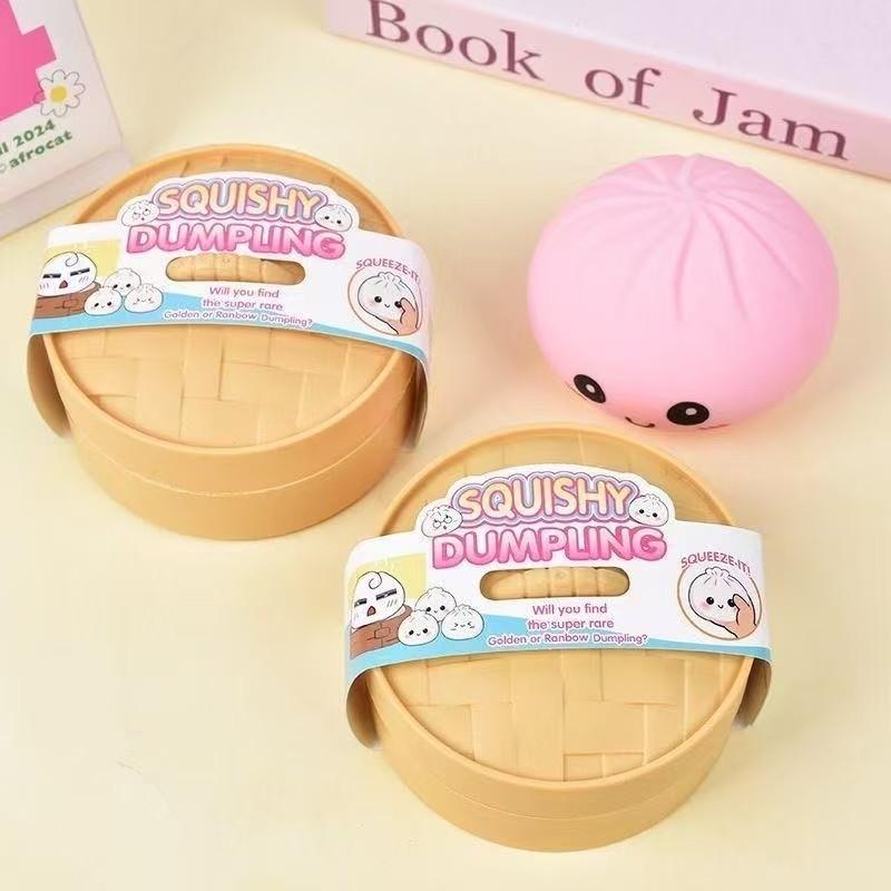 Cartoon Steamed Bun Stress Relief Toy, Creative Venting Small Baozi Simulation Rebound Toy, Practical Joke Toy for Anxiety Reduction