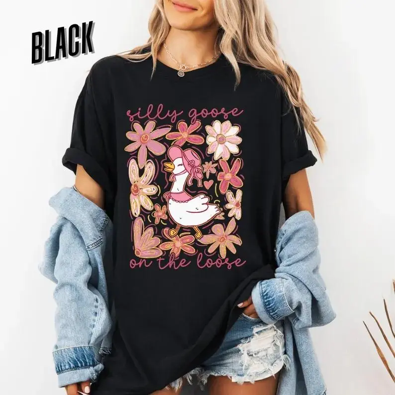 Goofy Goose Graphic Tee Shirt, Funny Meme Shirt, Goofy Goose Graphic Tee Shirt, Funny Graphic Tee, 90s Aesthetic Shirt, Goose Shirt