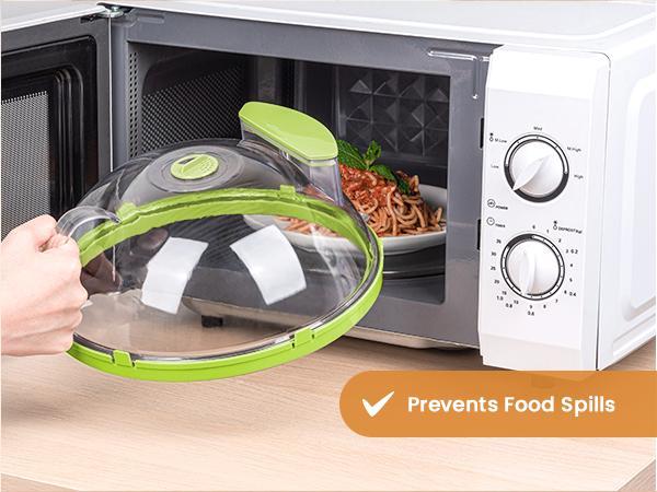 【Gracenal】12 Inch Microwave Splatter Cover, Upgraded Microwave Cover for Food with Water Steamer, Integrated Handle, Splatter Guard, Kitchen Gadgets & Accessories, House Warming Gifts New Home 【Gracenal】12 Inch Microwave Splatter Cover, Upgraded Microwave Cover for Food with Water Steamer, Integrated Handle, Splatter Guard, Kitchen Gadgets & Accessories, House Warming Gifts New Home