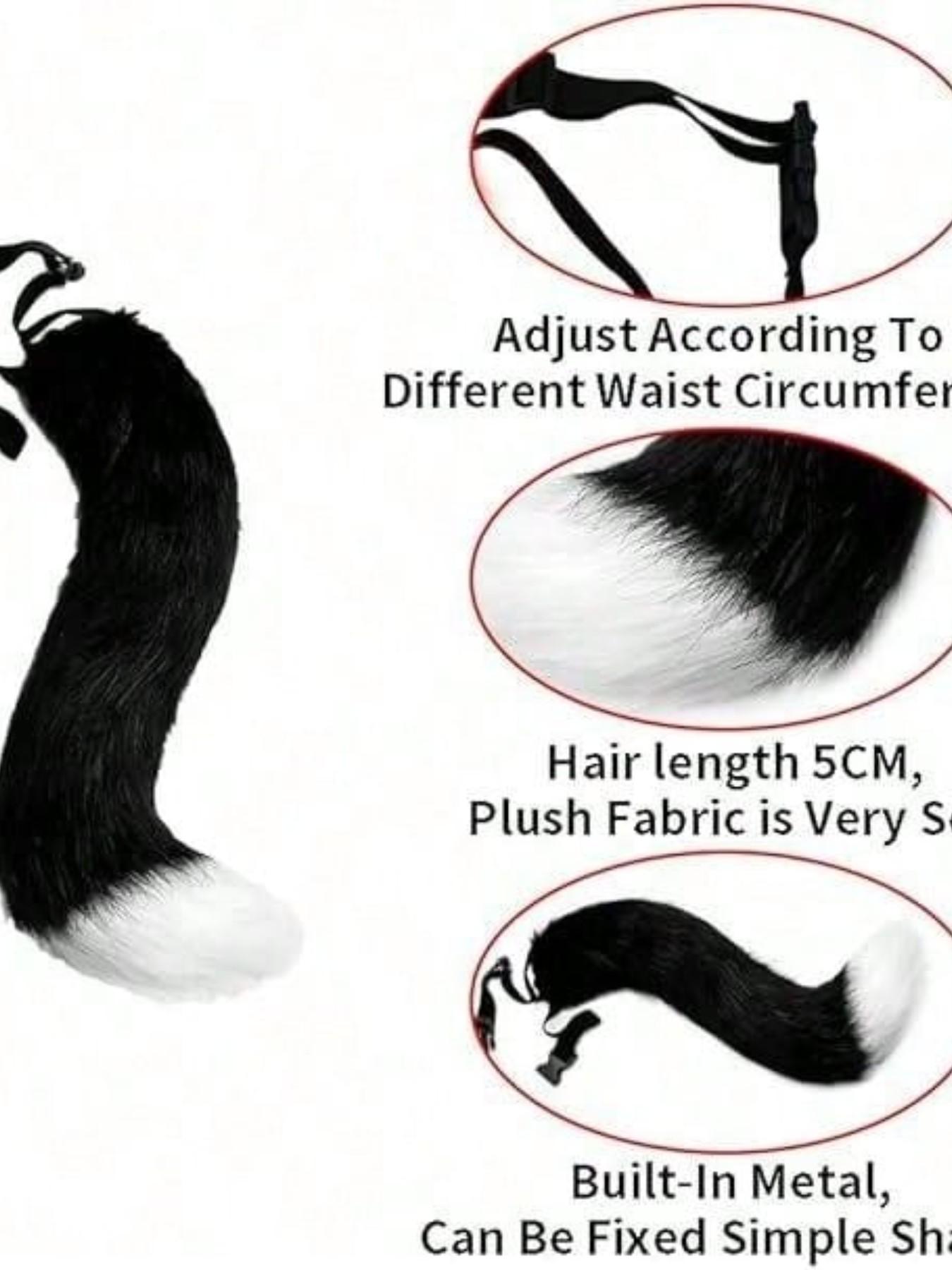 3-Piece Cosplay Costume Set, Realistic Fox Ears Top, Plush Fox Tail, Fox Mask, Perfect for Festivals, Parties, Role-Playing