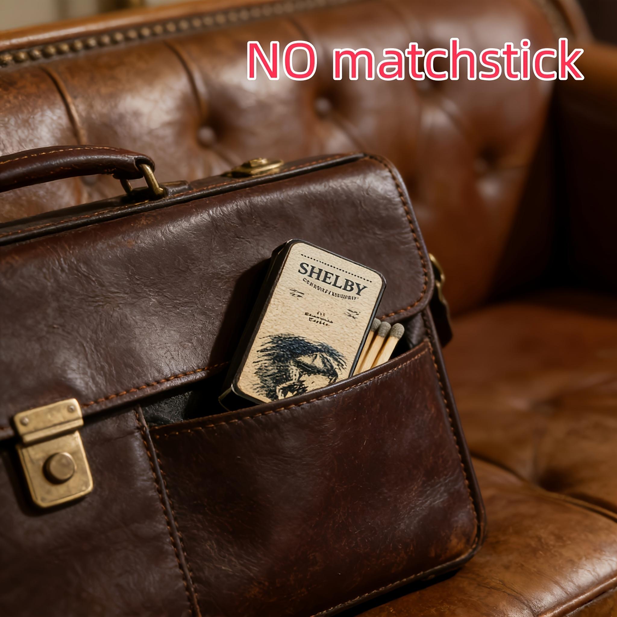 Vintage Retro Tin Matchbox - Thickened Tinplate, Strong and Moisture-Proof - Reusable - Retro Prints Filled with Nostalgic Charm - Smooth Sliding Lid - One Swipe Lights a Fire - Also a Decorative Item for the Desk - Excellent for Collecting