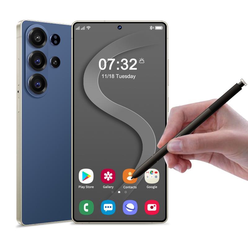 S25 Ultra Unlocked 4G Android 14 Smartphone.8GB+128GB,6.99" HD Display,8MP+20MPCam,4400mAh, Dual Card, Built-in Pen, FaceUnlock, , Case & ProtectorDual , Case & Protector budget-friendlysmartphones unlockedphone cost-effective phone flash s
