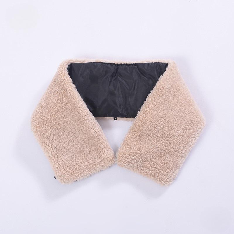 Anti-dirty collar lamb fur collar universal fake collar anti-dirty stand-up collar furry collar down jacket protective collar detachable
