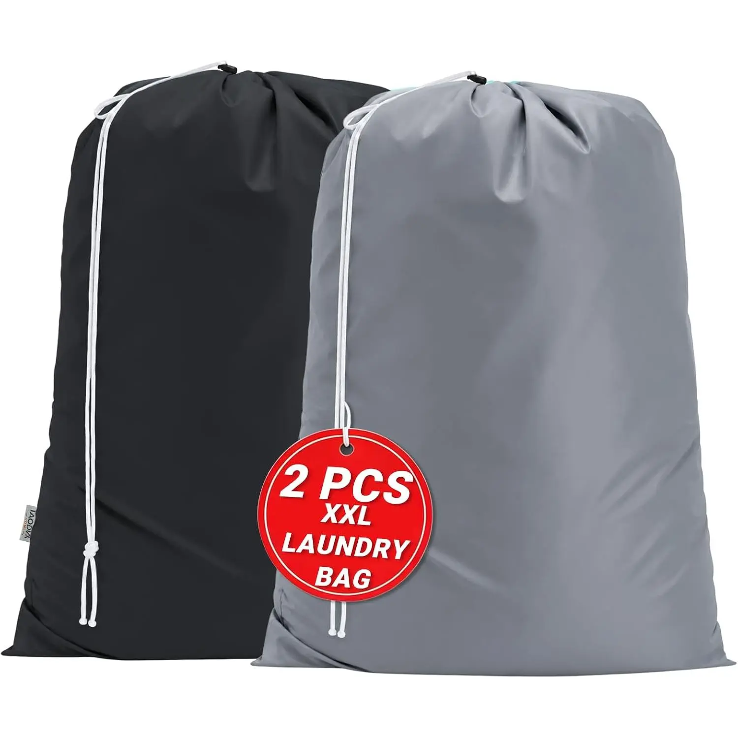 2 Pack XL Laundry Bags, Extra Heavy Duty Large Laundry Bag with Drawstring Closure, Machine Washable Clothes Organizer for Hamper, College Dorm, Travel
