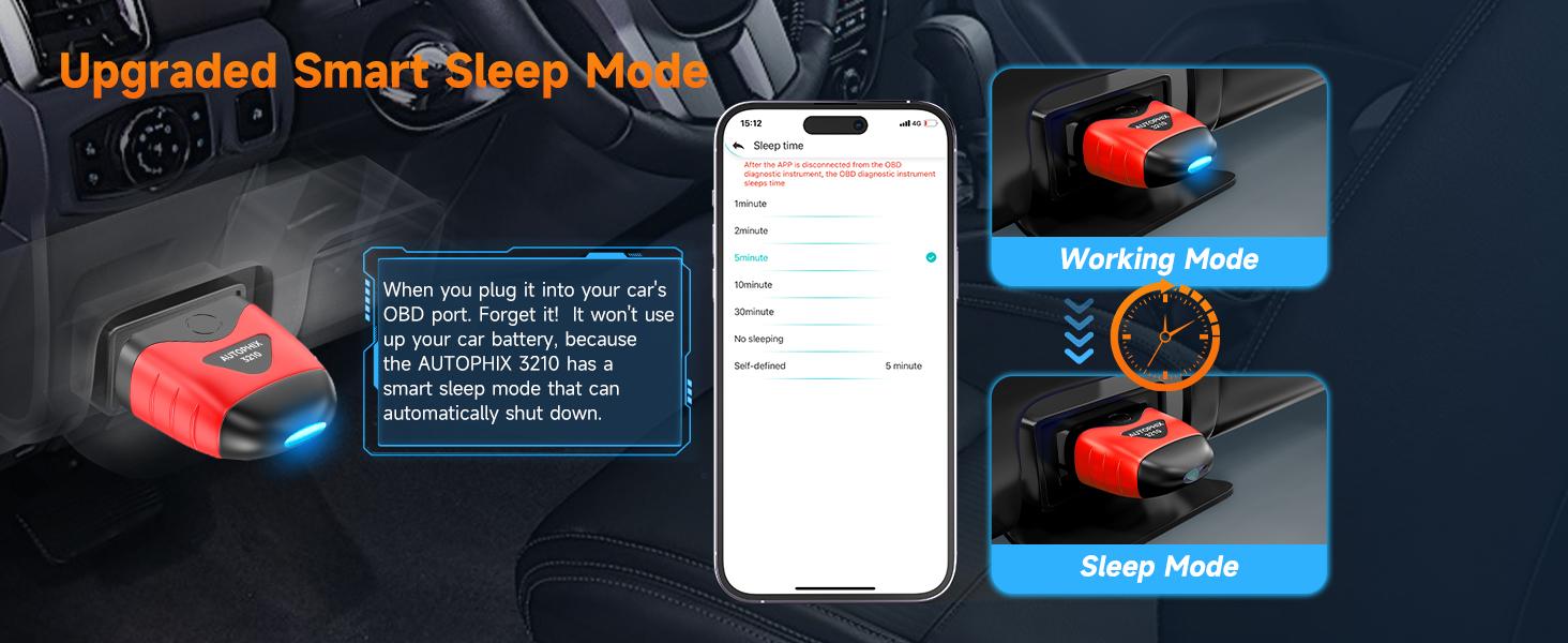 AUTOPHIX 3210 Bluetooth OBD2 Scanner, Wireless Check Engine Code Reader, Automotive Scan Tool Diagnostic Scanner with Battery Performance Test, Exclusive APP for iOS, iPad & Android