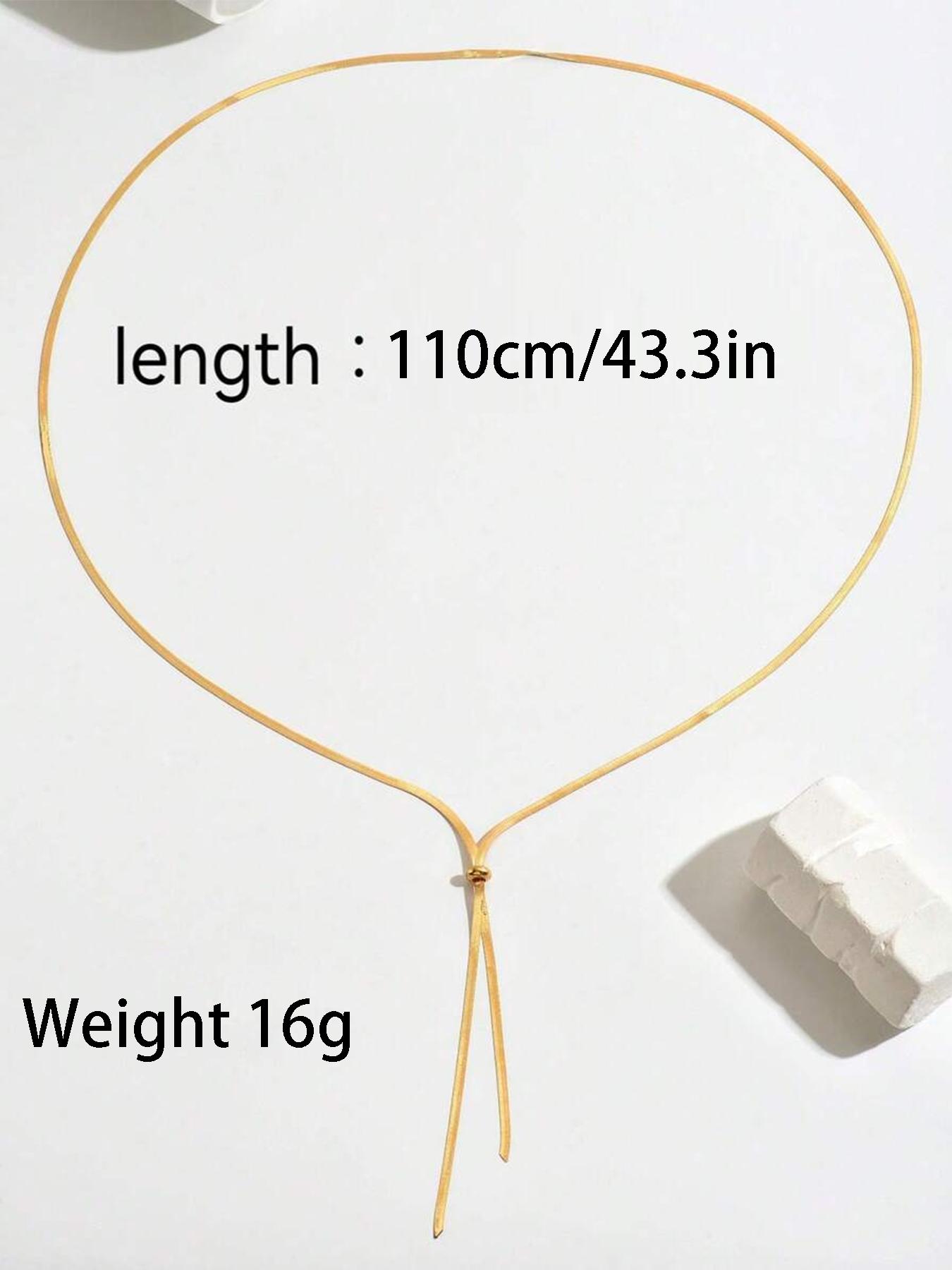 Women's Elegant Chain Necklace, Fashionable Tassel Decor Adjustable Long Necklace for Party, Daily Decor, Trendy All-match & Exquisite Jewelry for Birthday Gift, Modern Versatile Accessories
