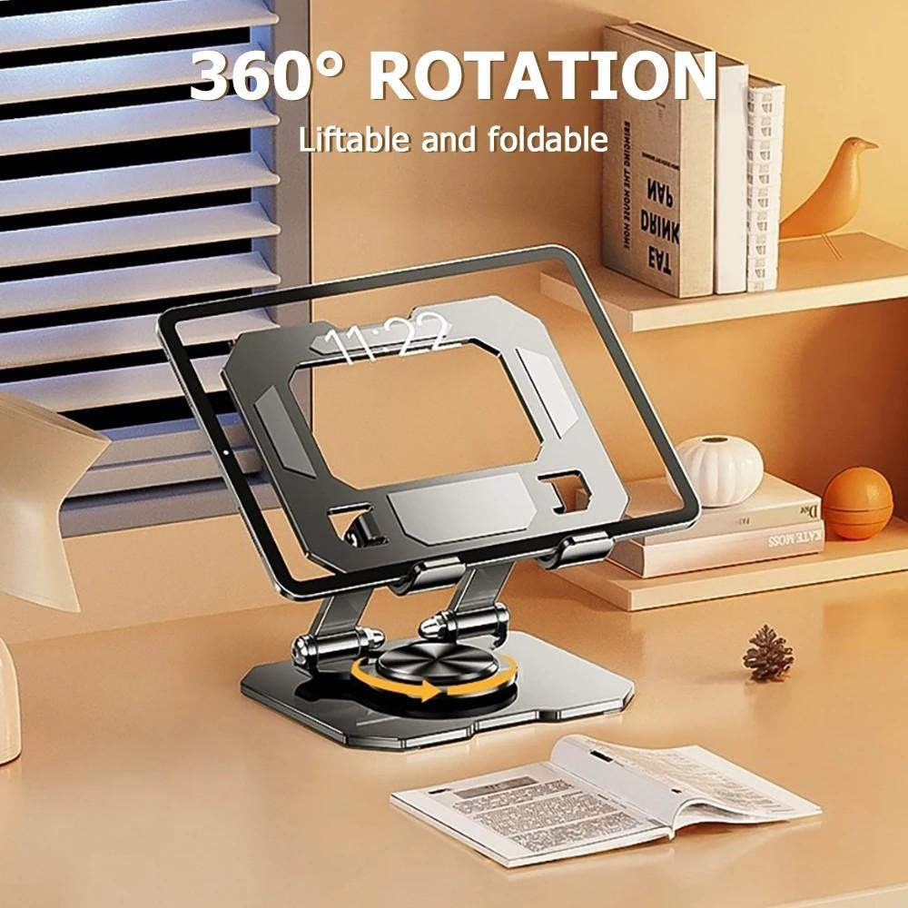 360 Degree Metal Desktop Stand, Laptop Stand, Computer Stand, Foldable and Adjustable Ergonomic Design, Durable Aluminum Alloy Structure, Ideal for Office Use