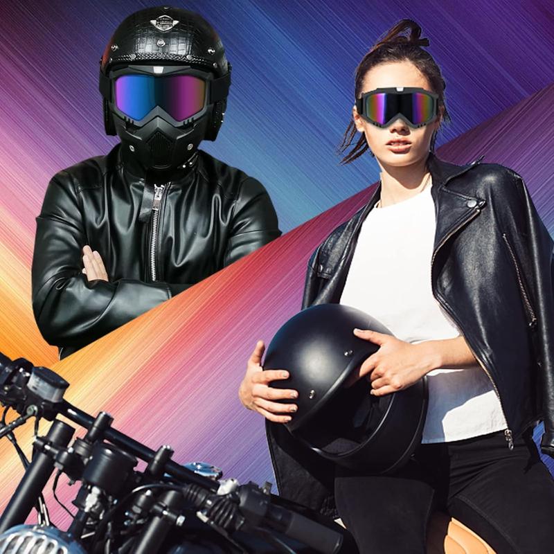 Stylish Glasses For Bicycling - Fog Proof And Warm, Adjustable Cool Skull Retro Riding Motorcycle Goggles