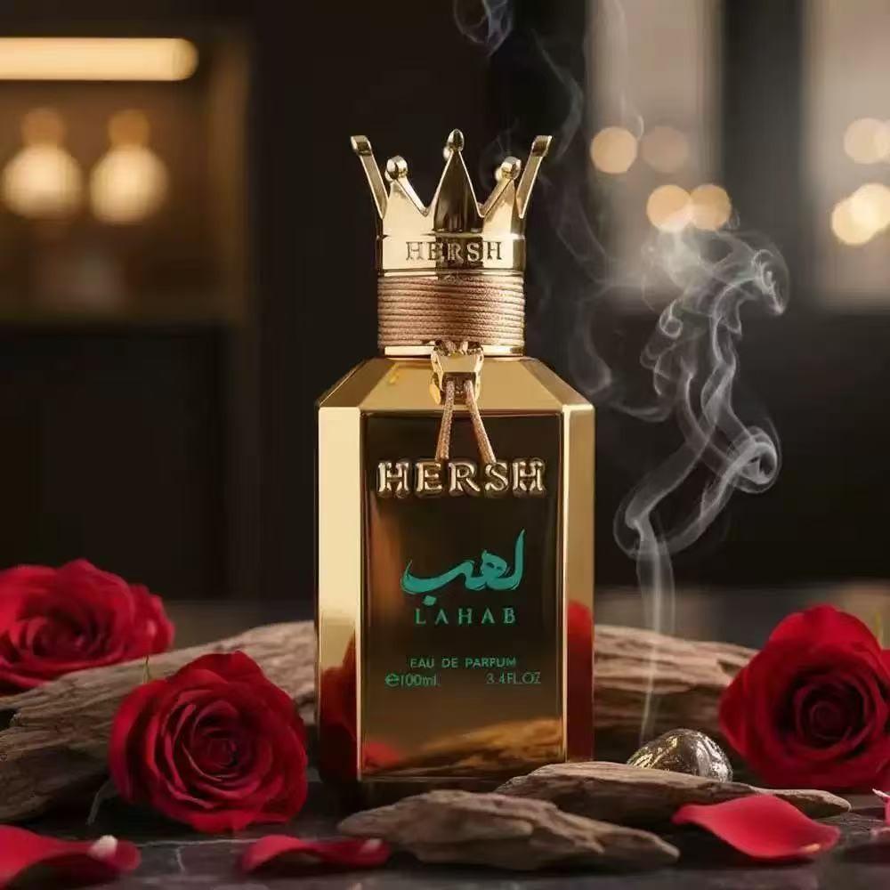 Hersh Lahab Arabic Crown Perfume, Aromatic Woody Scent, Unisex Fragrance, Perfect Gift, High-Quality Essential Oil, Ideal for All Seasons