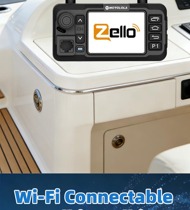 The new Zello Android PoC wireless touchscreen car intercom is equipped with Bluetooth WiFi and is an essential device for global automotive, self driving travel, and fleet transportation