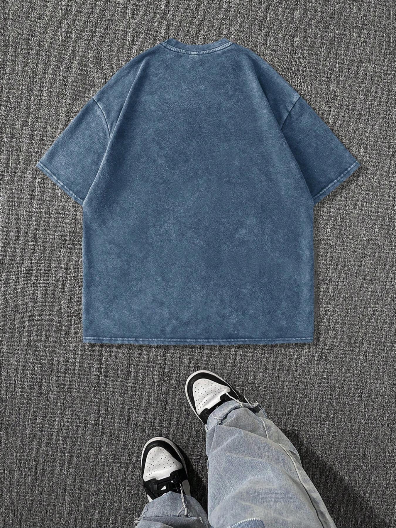 Men's Regular Fit Car Graphic Print Knit Round Neck Tee, Vintage Fashion Trendy Streetwear Casual Fitted Short Sleeve T-shirt for Daily Wear, Ladies Summer Outfit, Top