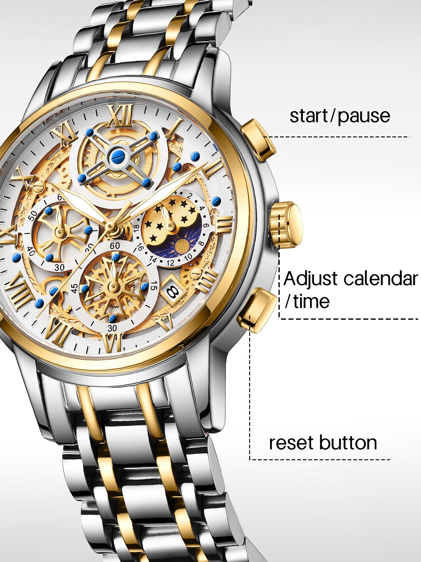 Lige Men's Business Watch with Multiple Dials, Waterproof, and Night Glow chronograph analog  watch luxury  watches Men's Stainless trendy exquisite