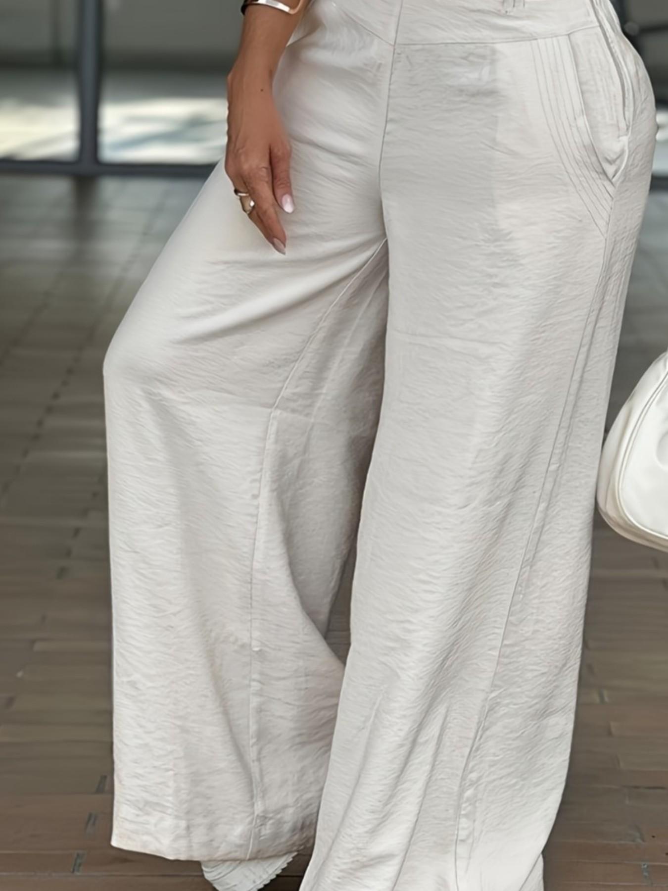 New Summer Spring Loose Straight Leg Casual Pants, Hip Hiding Slimming Floor-Length Pants, Comfortable and Stylish Bottoms for Daily Wear All Season Trousers