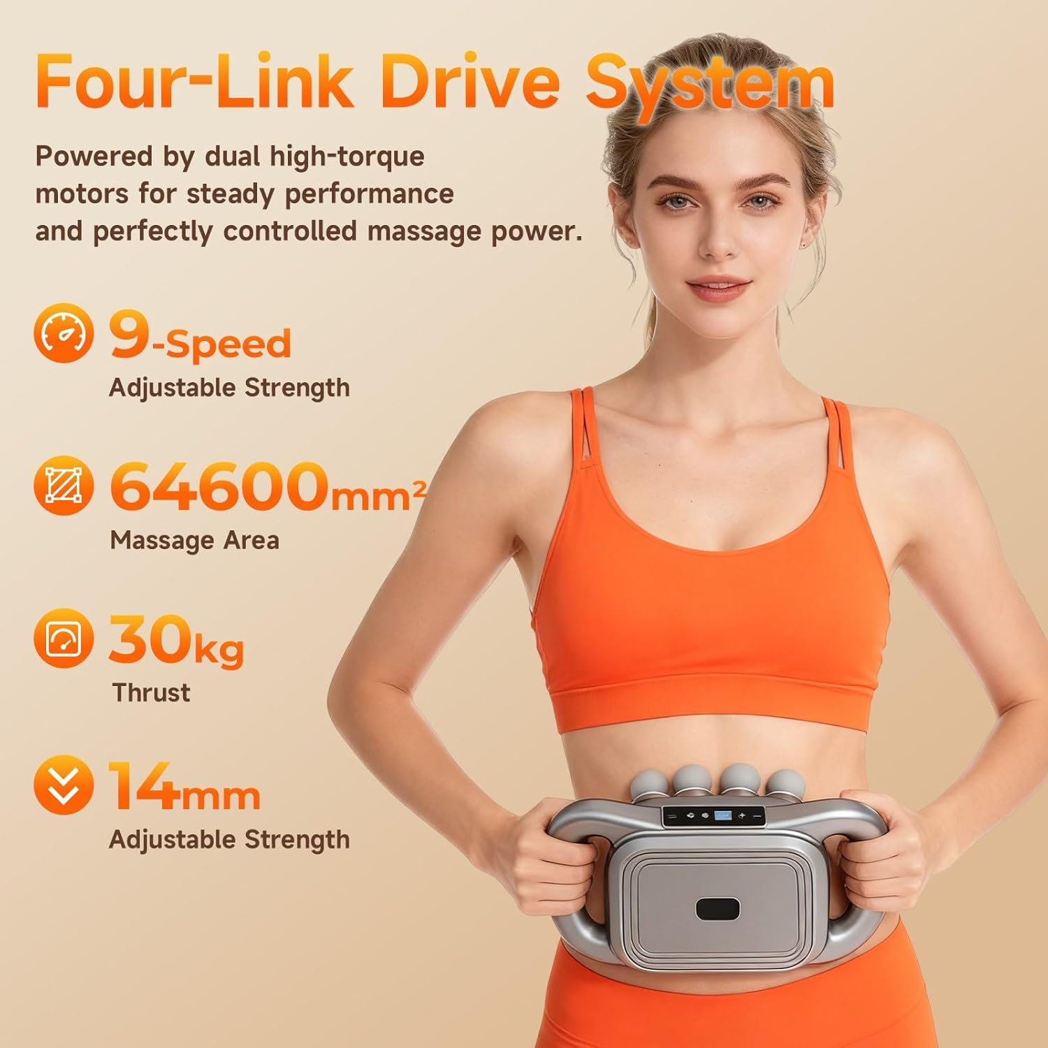 16-Head Deep Tissue Massage Gun Set with 9 Modes & Intensity Levels, Quiet Percussion Muscle Massager for Back/Shoulders/Legs, Portable Rechargeable Massager for Athletes/Office Workers, Usb Rechargeable Massagers