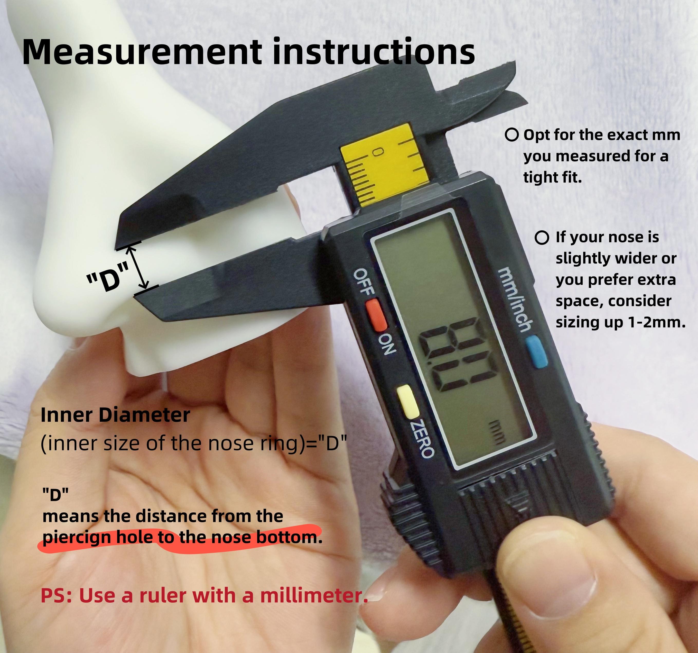 Titanium 20G(0.8mm)/18G(1.0mm) 8mm Horseshoe Nose Hoop Internally Threaded Gems Nose Ring with Free Ball Holder