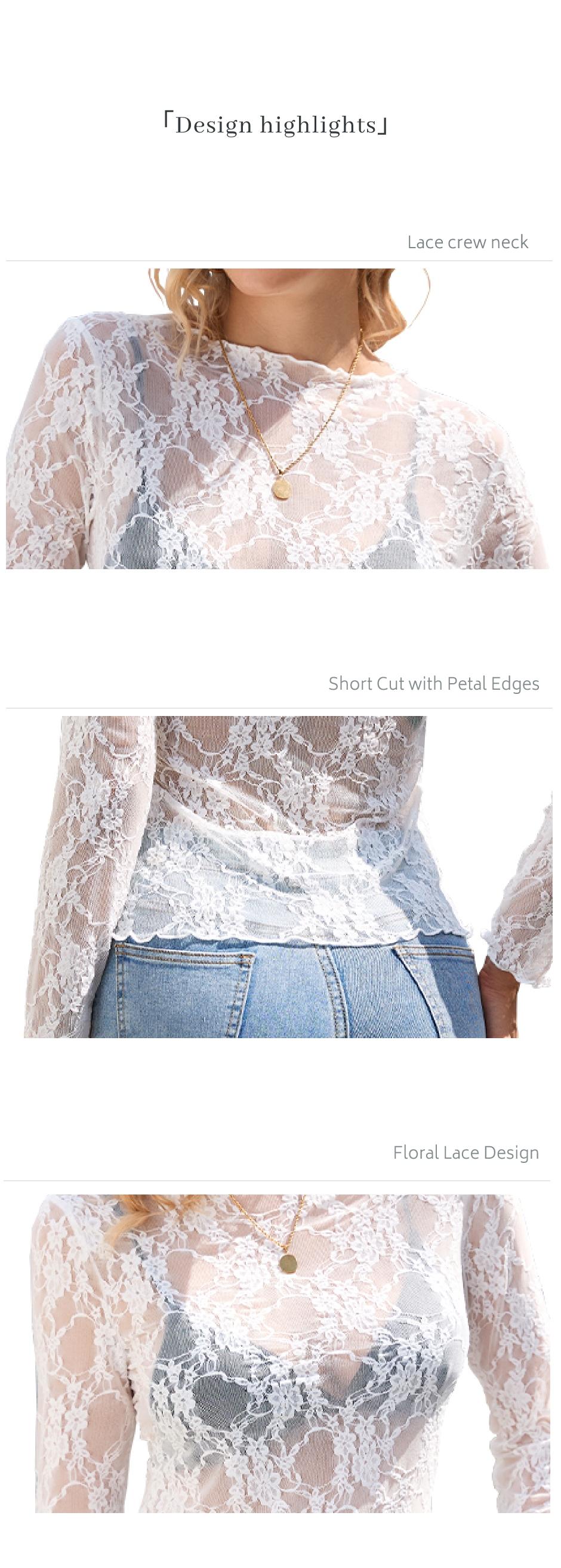 Chicovar Mesh Lace Undershirt for Women, Sheer Long Sleeve Layering Top, Lace Mesh See-Through Blouse, Fall Essential OOTD, Grunge Style, Streetwear Fashion, Festival Outfit, Westernfashion