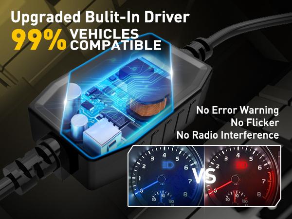 AUXITO H13/9008 LED Bulbs, 900% Brighter 120W 30000LM Per Set, 6500K Cool White H13 LED Bulbs, Plug-N-Play Halogen Replace H13 Bulbs, Canbus Ready, Pack of 2