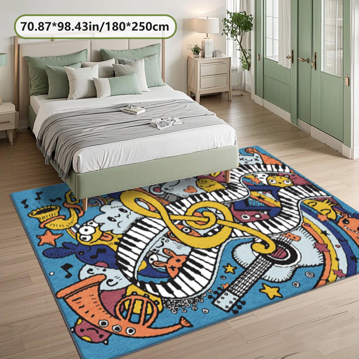 Velvet soft and comfortable patterned printed carpet, suitable for multiple scenarios, available in various sizes, soft and non-shedding, Soft Area Rug