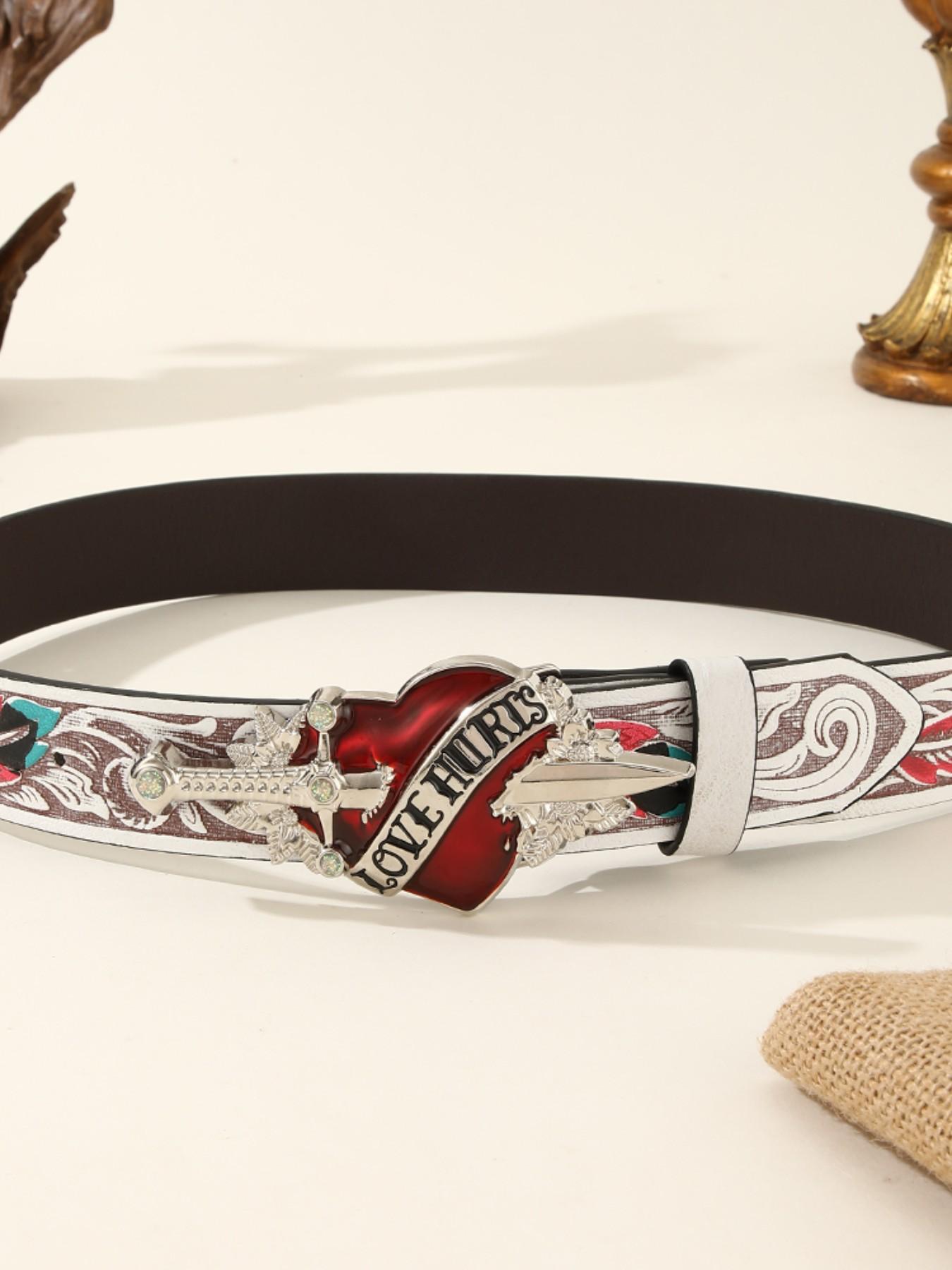 Trendy Bohemian Turquoise Oval Alloy Buckle, Vintage Fashion European Style Belt, Stylish Accessory for Men and Women