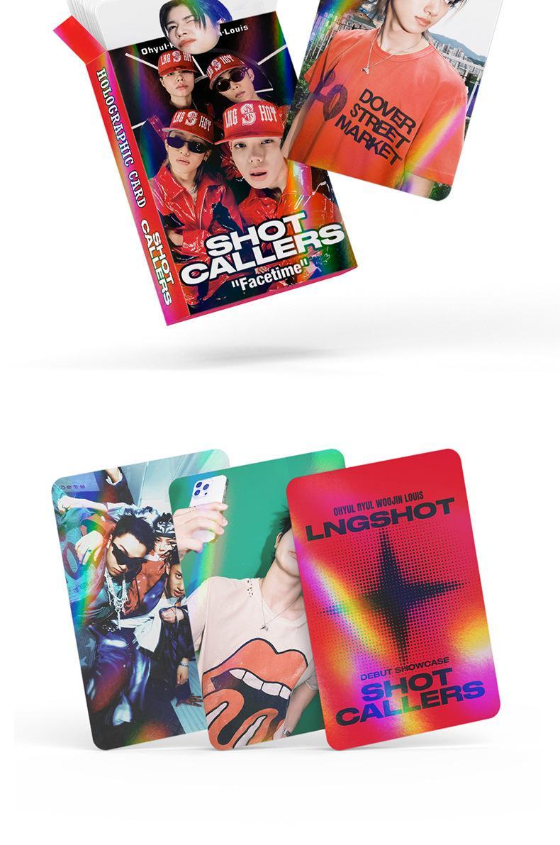 30PCS NEW KPOP LNGSHOT Facetime Louis Ohyul Ryul Woojin debut album SHOT CALLERS photocard holographic cards laser flash cards