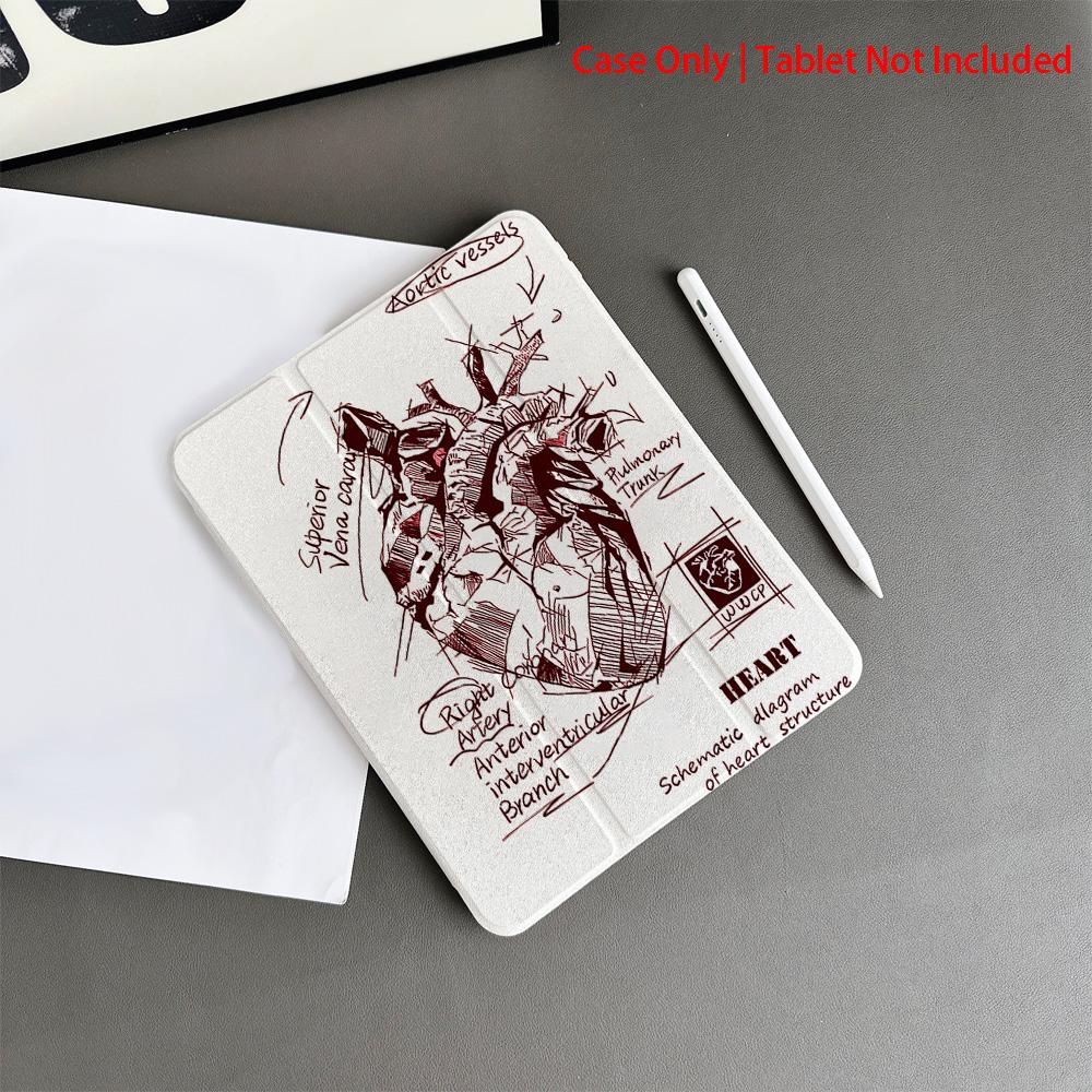 1 Piece Protective Folio Tablet Case with Pen Holder compatible with iPad 10.9/Pro11/10th/iPad7/8/iPad Air 4/5/iPad Pro/iPad Air 13(M3 2025)/iPad Air 11(M3 2025)/iPad Air 11(M3 2025)/iPad 11(A16 2025), Auto Sleep/Wake Function/Stylish Tablet Accessories