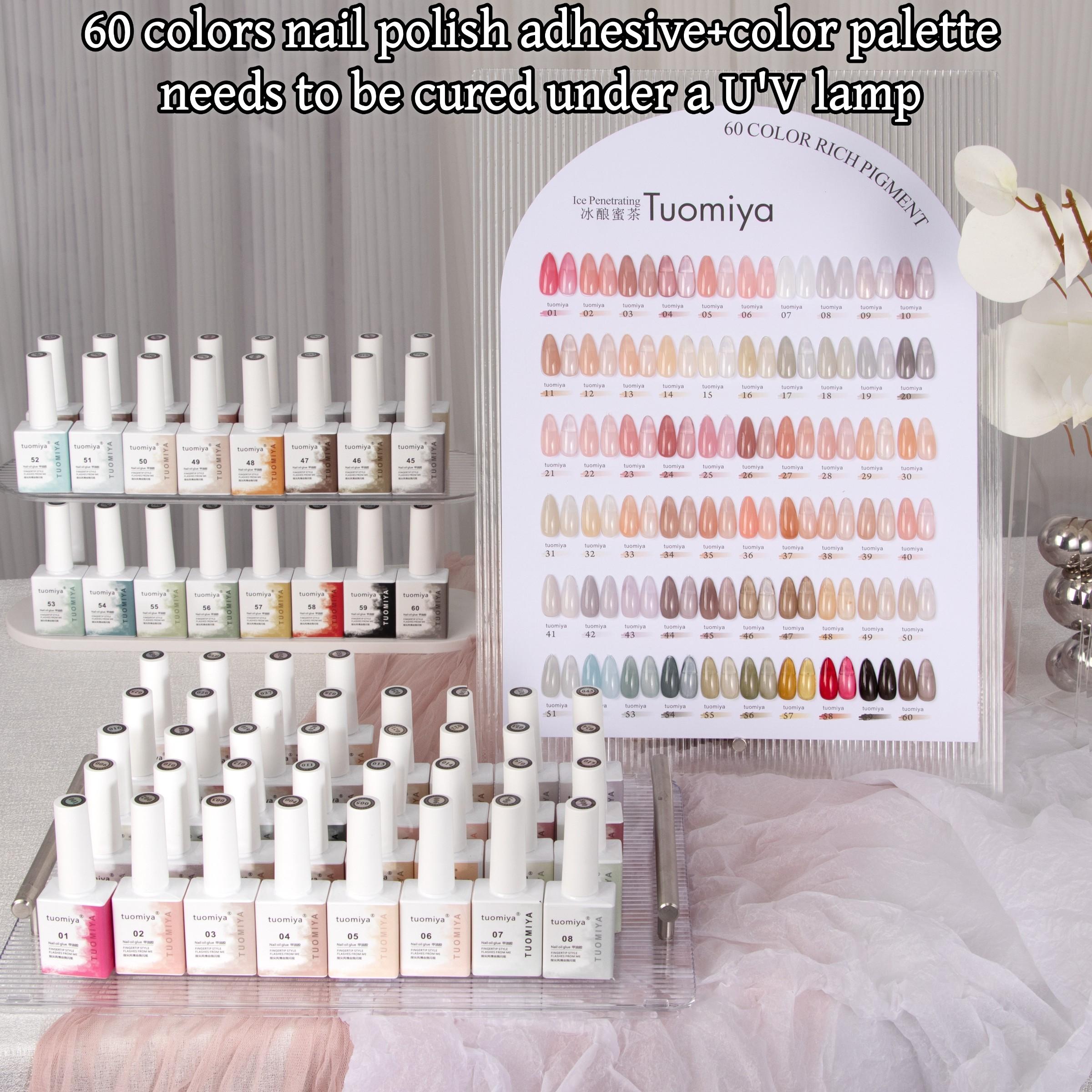 60 Color Gel Nail Polish Set, Nail Art & Nail Polish Set, Professional Nail Art Kit for Women & Girls, Manicure Accessories, UV Light Gel