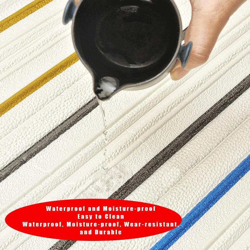 Flexible Thick Foam Peel & Stick Trim, Self Adhesive PVC Wall Border & Ceiling Molding, Removable Skirting Board Edge Strip for Window, Tile Splash Guard, Mirror Edge Home Decor
