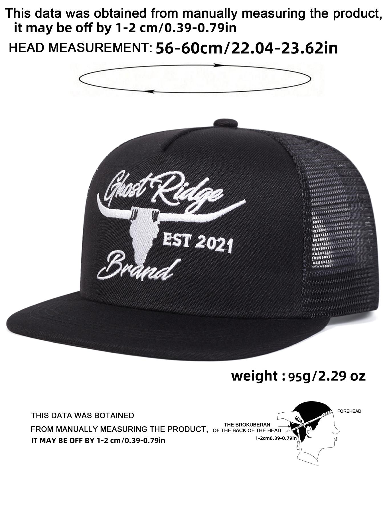 Unisex Cow Head Letter Mesh Baseball Cap, Adjustable Sun Protection Hat, Casual Fitted Design for Spring & Fall Travel Outdoor Use