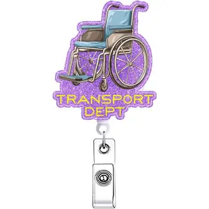 Transport Dept Physical  Badge Reel Retractable for Nurse  OT Occupational  CNA RN  Healthcare Badge Holder Fun MA LPN  Badge Clip ID Card Nurse Accessories for Work