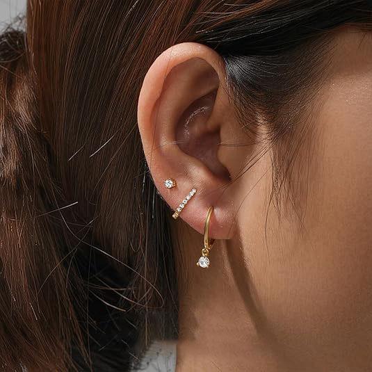 Dearmay 3 Pairs Gold Hoop Earrings Set Dainty Stud Earrings Trendy Small Gold Layered Hypoallergenic Dangle Cartilage Huggie Hoop Earrings for Women Gold Jewelry for Women Gifts Dearmay 3 Pairs Gold Hoop Earrings Set Dainty Stud Earrings Trendy Small Gold Layered Hypoallergenic Dangle Cartilage Huggie Hoop Earrings for Women Gold Jewelry for Women Gifts