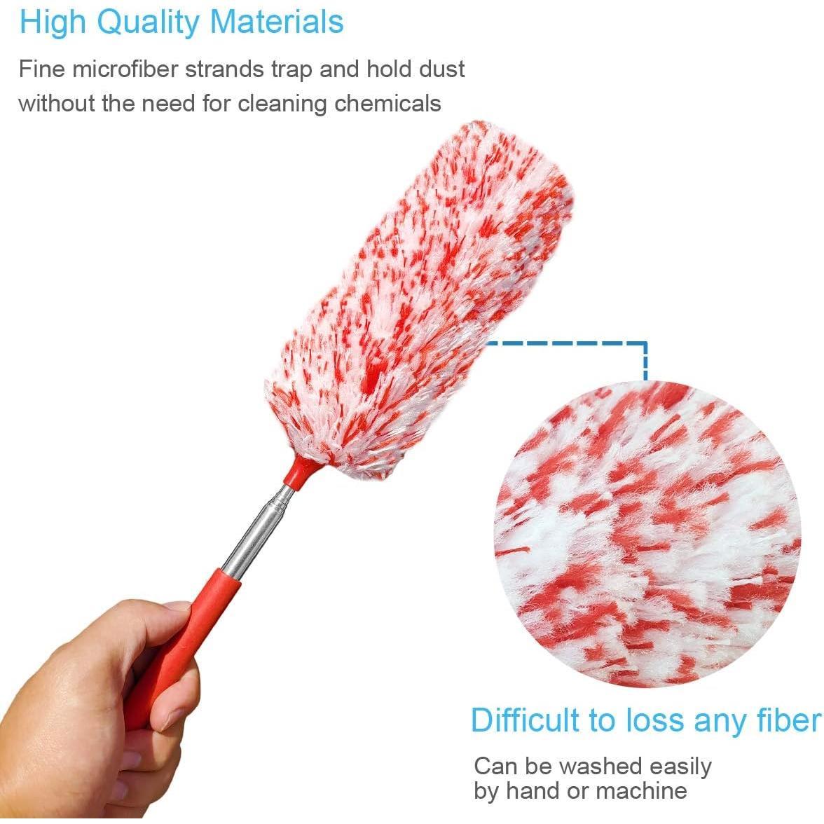 4 count, [Microfiber] Hand [Duster] [Washable] Microfibre Cleaning Tool Extendable [Duster]s for Cleaning Office, , , Air Condition