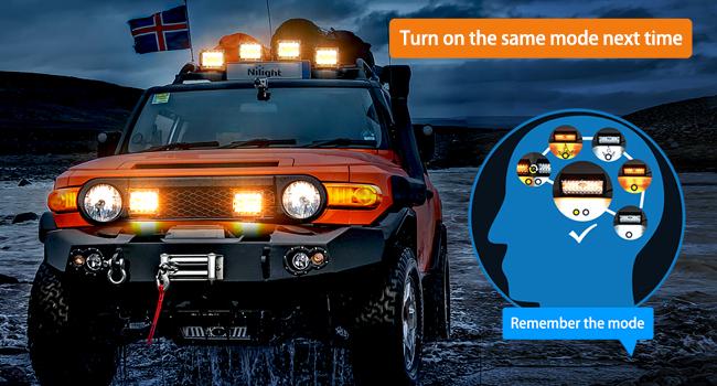 Nilight 2PCS 4Inch 60W LED Pods Spot Flood Amber White Light Bar Strobe 6 Modes Memory Function Off-Road Truck Car ATV SUV Cabin Boat with 16AWG Wiring Harness Kit-2 Lead light bar Triple Row  dealsforyoudays