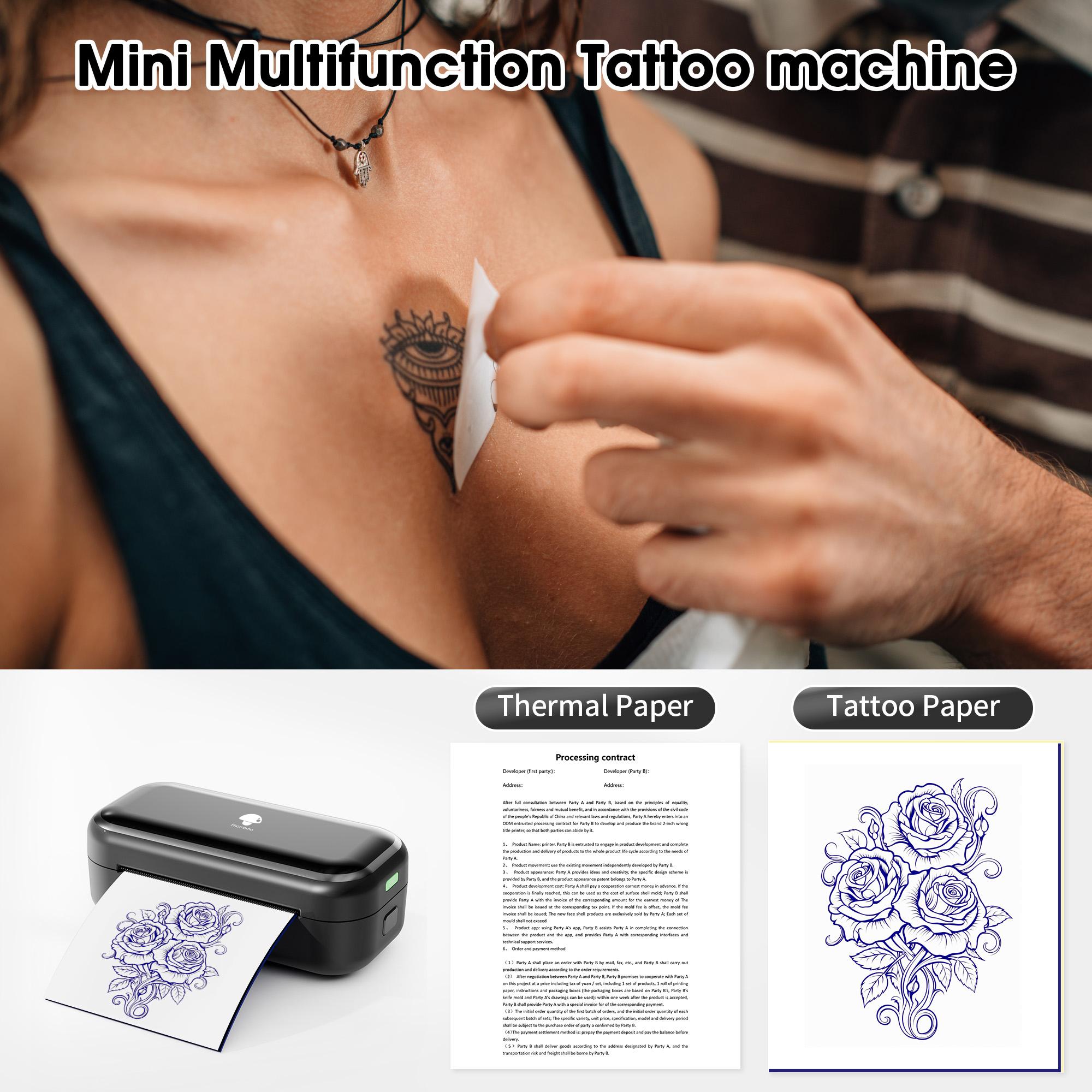 TP31 Mini Tattoo Stencil Printer, with 30pcs Transfer Paper,Battery super endurance,Bluetooth Phomemo Tattoo Machines Printer for Tattoo Beginners & Artists, Compatible with Tablet,Smartphone