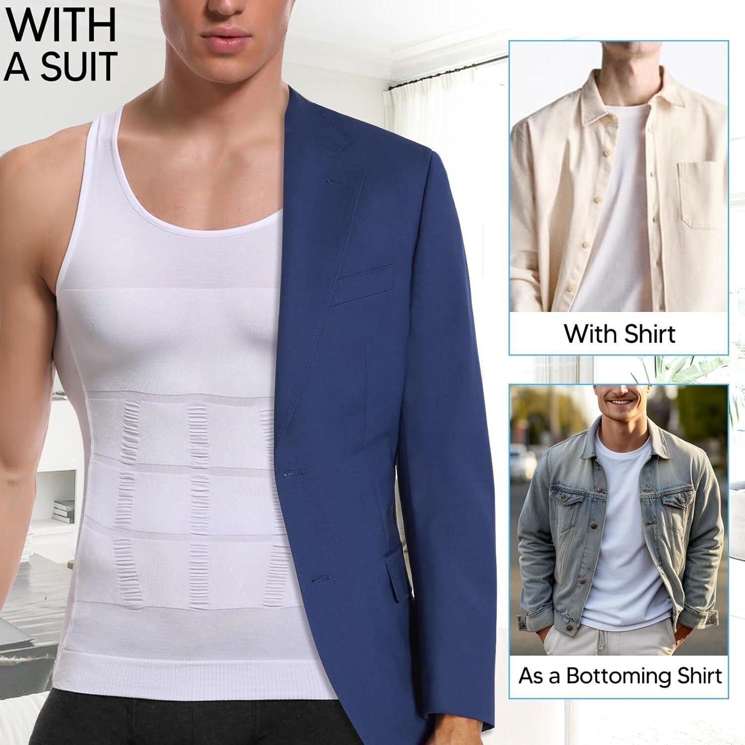 CATTIBOR 1-2 Pack Men Solid Compression Vest Shaping Vest,Men Sleeveless Shirt Shapewear,Men T-Shirt Sport Vest,Men Breathable Round Neck Compression Tank Top Men Shirt For Running Workout Fitness Basketball,Menswear Underwear For All Seasons,Boy Vests CATTIBOR 1-2 Pack Men Solid Compression Vest Shaping Vest,Men Sleeveless Shirt Shapewear,Men T-Shirt Sport Vest,Men Breathable Round Neck Compression Tank Top Men Shirt For Running Workout Fitness Basketball,Menswear Underwear For All Seasons,Boy Vests