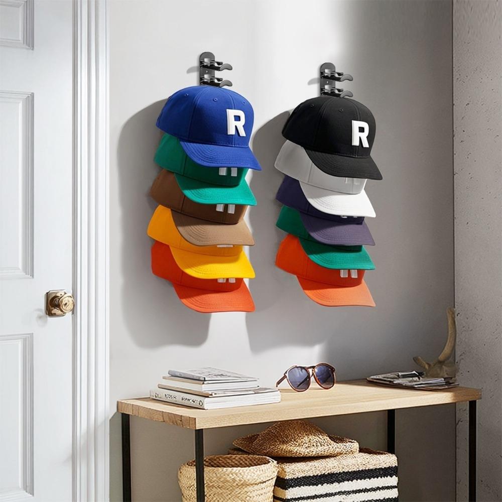 Baseball Hat Storage Rack, Vertical Design Saves Space, Holds 20 Hats, Durable Plastic, Tool-Free Installation, Home Closet Organizer