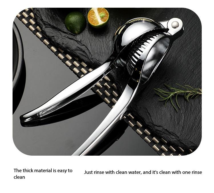 Kitchen Home Zinc Alloy Juicer, Manual Lemon Squeezer, Multi-Functional Juice Press Clip, Fruit Tool for Easy Use