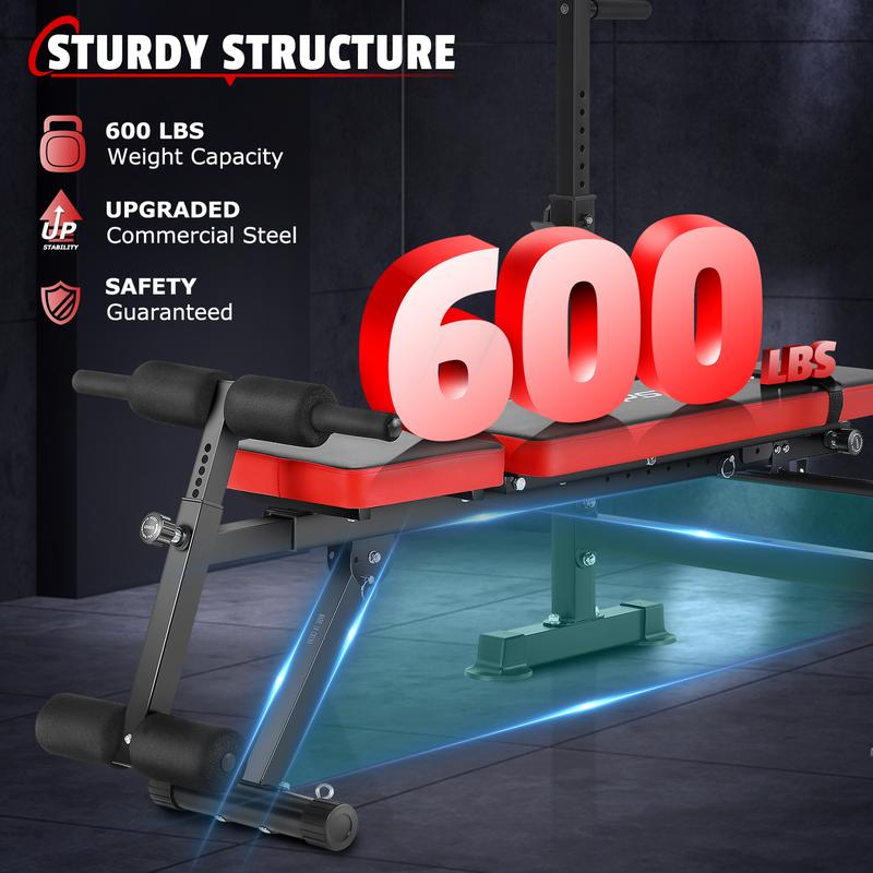 【TikTokShopBlackFriday】OPPSDECOR Olympic Adjustable Weight Bench, Bench Press Set with Squat Rack and Bench for Home Gym Full-Body Workout Bench hipabductionmachine vibration plate 【TikTokShopBlackFriday】OPPSDECOR Olympic Adjustable Weight Bench, Bench Press Set with Squat Rack and Bench for Home Gym Full-Body Workout Bench hipabductionmachine vibration plate