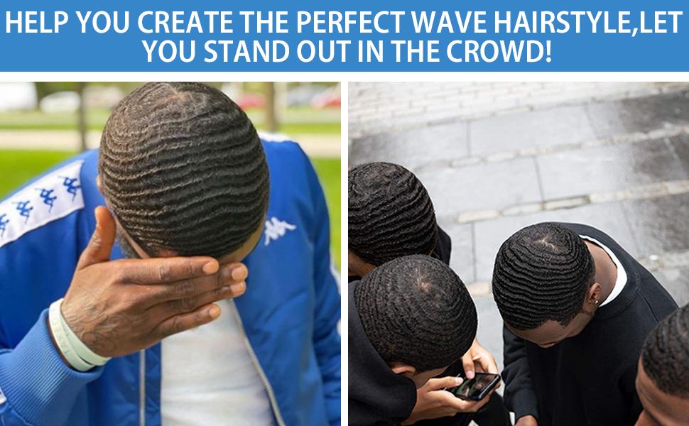 Natural Wave Pomade for Black Men - 360 Waves Hair Cream with Strong Hold, Easy Wash, and Hydrating Formula for Defined Waves Curls Haircare Moisture
