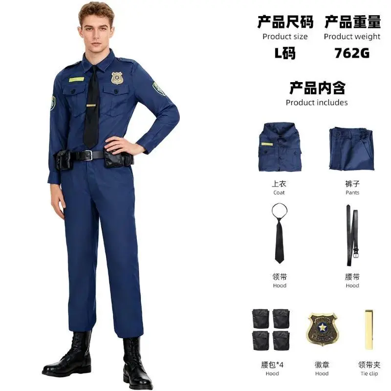 Movie Zootopia Nick Cosplay Costume Nick Rabbit Police Cosplay Uniform Christmas Halloween Carnival Roleplay Disguise Wear